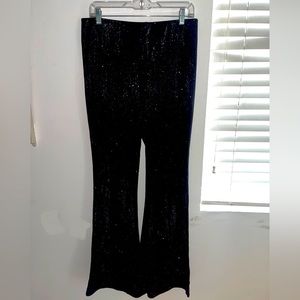 Zara Black Shimmer Pants NEW W TAGS